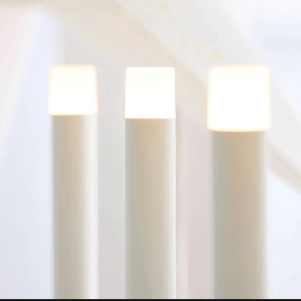 IKEA STRÅLA Red and White Candle led candelabra Christmas holiday decor new